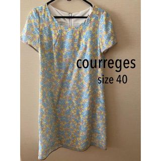 クレージュ(Courreges)のcourreges クレージュ 花柄ワンピース(ひざ丈ワンピース)