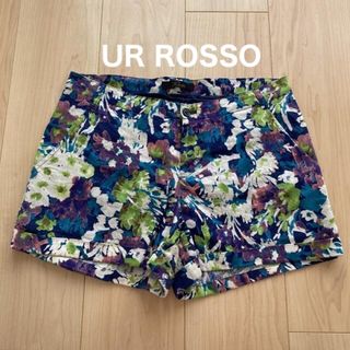 アーバンリサーチロッソ(URBAN RESEARCH ROSSO)の美品‼︎ UR ROSSO花柄 ショートパンツ　日本製(ショートパンツ)