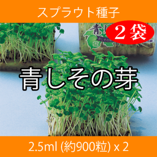 スプラウト種子 S-12 青しその芽 2.5ml 約900粒 x 2袋(野菜)