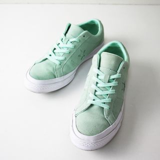 コンバース(CONVERSE)のCONVERSE コンバース 158483C ONE STAR ワンスター スエードレザーシューズ ローカット 24cm/Mint Foam【2400012819962】(スニーカー)