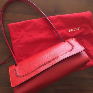 バリー(Bally)の週末sale!美品 BALLY*ショルダーバッグ*型押皮革*赤(ショルダーバッグ)