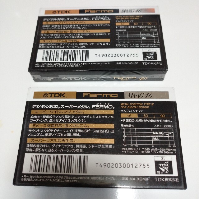 TDK - カセットテープ TDK MA-XG46 Fermo 2本の通販 by 早No's shop