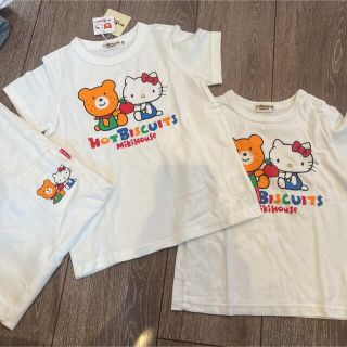 ホットビスケッツ(HOT BISCUITS)のミキハウス　ホットビスケッツ　親子　90cm 100cm トップス　半袖(Tシャツ/カットソー)