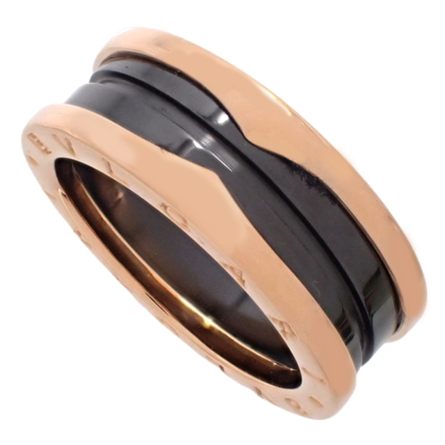 BVLGARI - ブルガリリング・指輪 ビーゼロワンリング セラミック K18 ピンクゴールド PG ピンクゴールド ブラック黒 40802030682