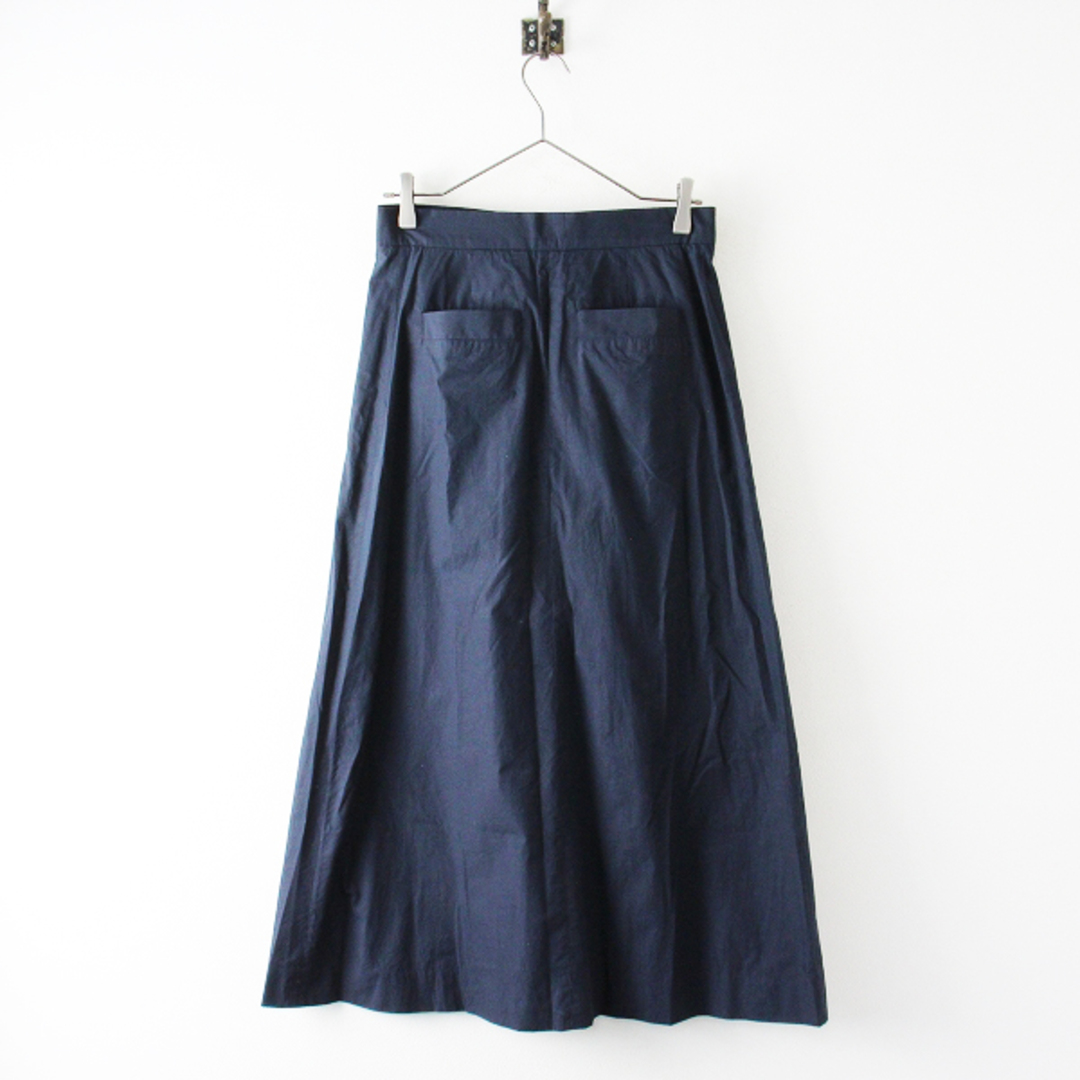 2018SS seya. クリスタセヤ コットンシルク Sashiko Skirt 刺し子 ロング プリーツ スカート M/ネイビー  ボトムス【2400012836822】