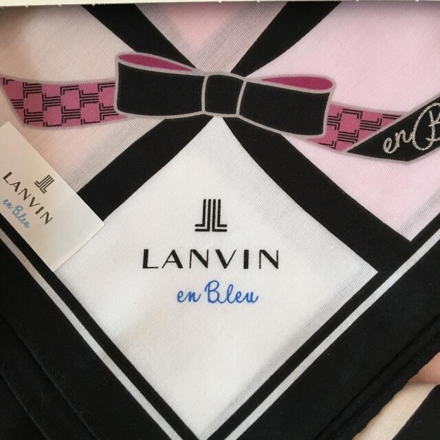 LANVIN(ランバン)の高島屋　化粧箱付・LANBIN   ランバン  レディースハンカチ　2枚 レディースのファッション小物(ハンカチ)の商品写真