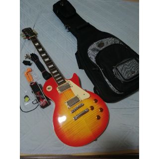 Epiphone57レスポールjr改　シースルーワインレッド