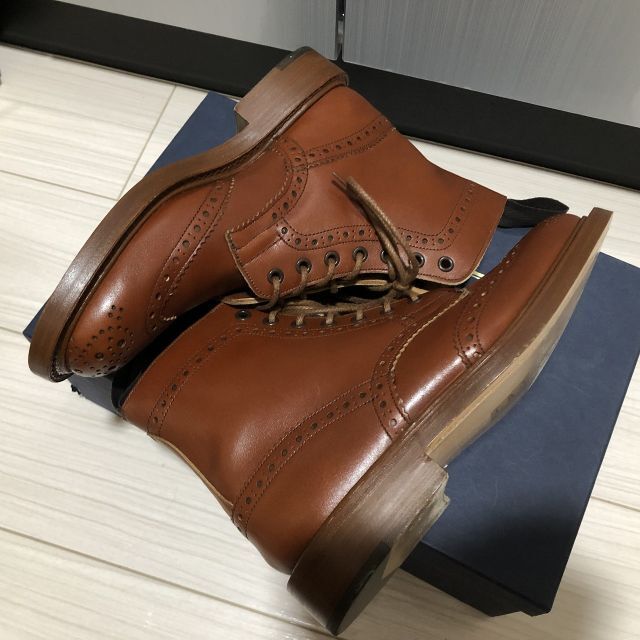 Trickers(トリッカーズ)のトリッカーズのモールトン・サイズ6.5 -5・マロンアンティーク メンズの靴/シューズ(ブーツ)の商品写真