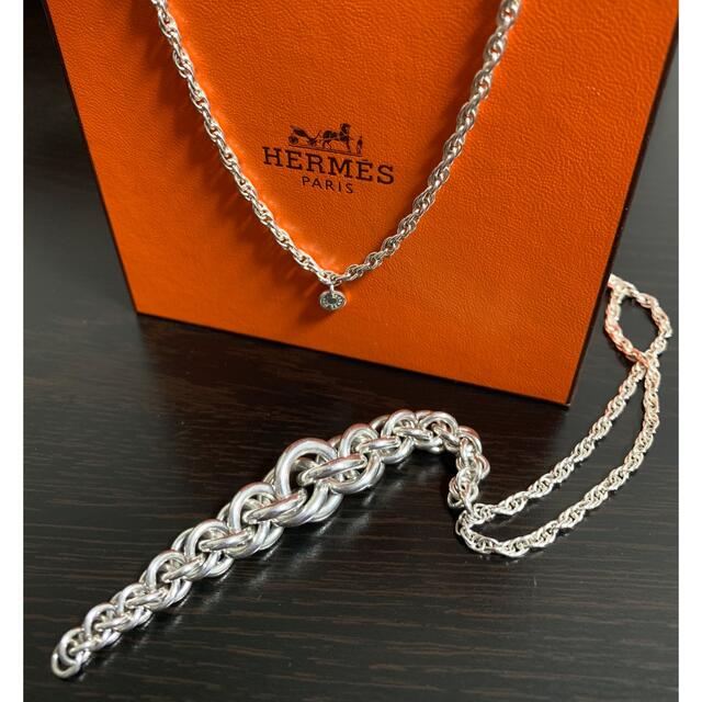 【ポイント10倍】 Hermes - Hermès Vintage Silver Necklace ネックレス