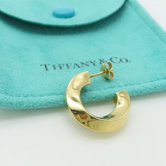 サイズ Tiffany ゴールド ツイスト フープ ピアス 片耳 PP12の通販 by
