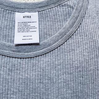 新品 HYKE リブフロントシャツ  オートミール1