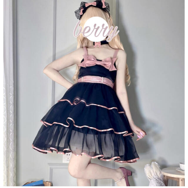 売れ筋介護用品も! Lady 可愛い ドレス ネイビー ロリータ ジャンパー
