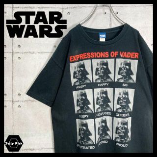 アートヴィンテージ(ART VINTAGE)の【レアデザイン】90s STAR WARS/スターウォーズ 半袖Tシャツ L 黒(Tシャツ/カットソー(半袖/袖なし))