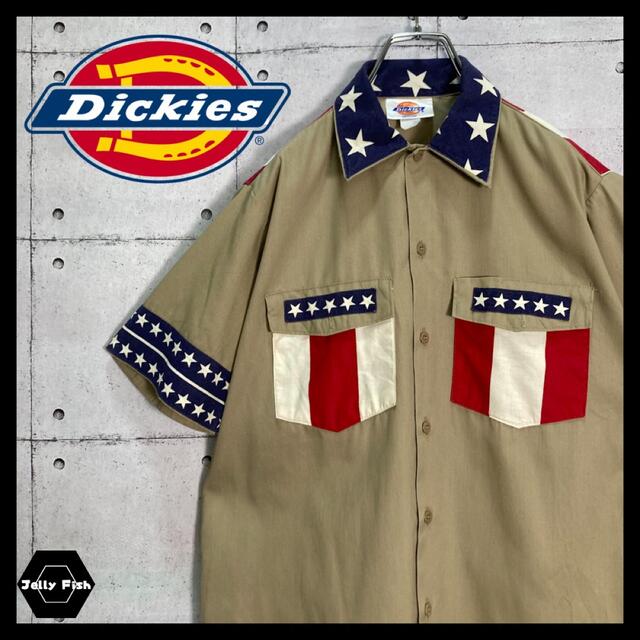 Dickies(ディッキーズ)の【レアデザイン】70s Dickies/ディッキーズ USA フラッグ柄 シャツ メンズのトップス(シャツ)の商品写真