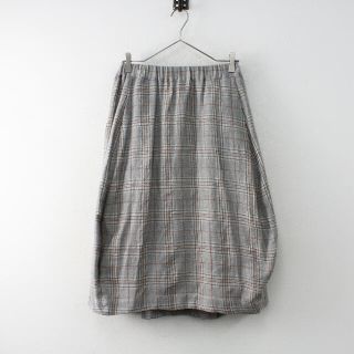 ヴェリテクール(Veritecoeur)の美品 2019AW 秋冬 Veritecoeur ヴェリテクール VC-2013 Glen Check Skirt グレンチェックスカートF/グレー バルーン【2400012492158】(ひざ丈スカート)