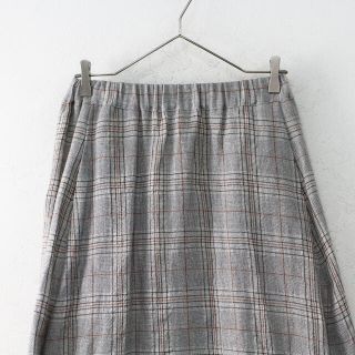 美品 2019AW 秋冬 Veritecoeur ヴェリテクール VC-2013 Glen Check Skirt グレンチェックスカートF/グレー バルーン【2400012492158】