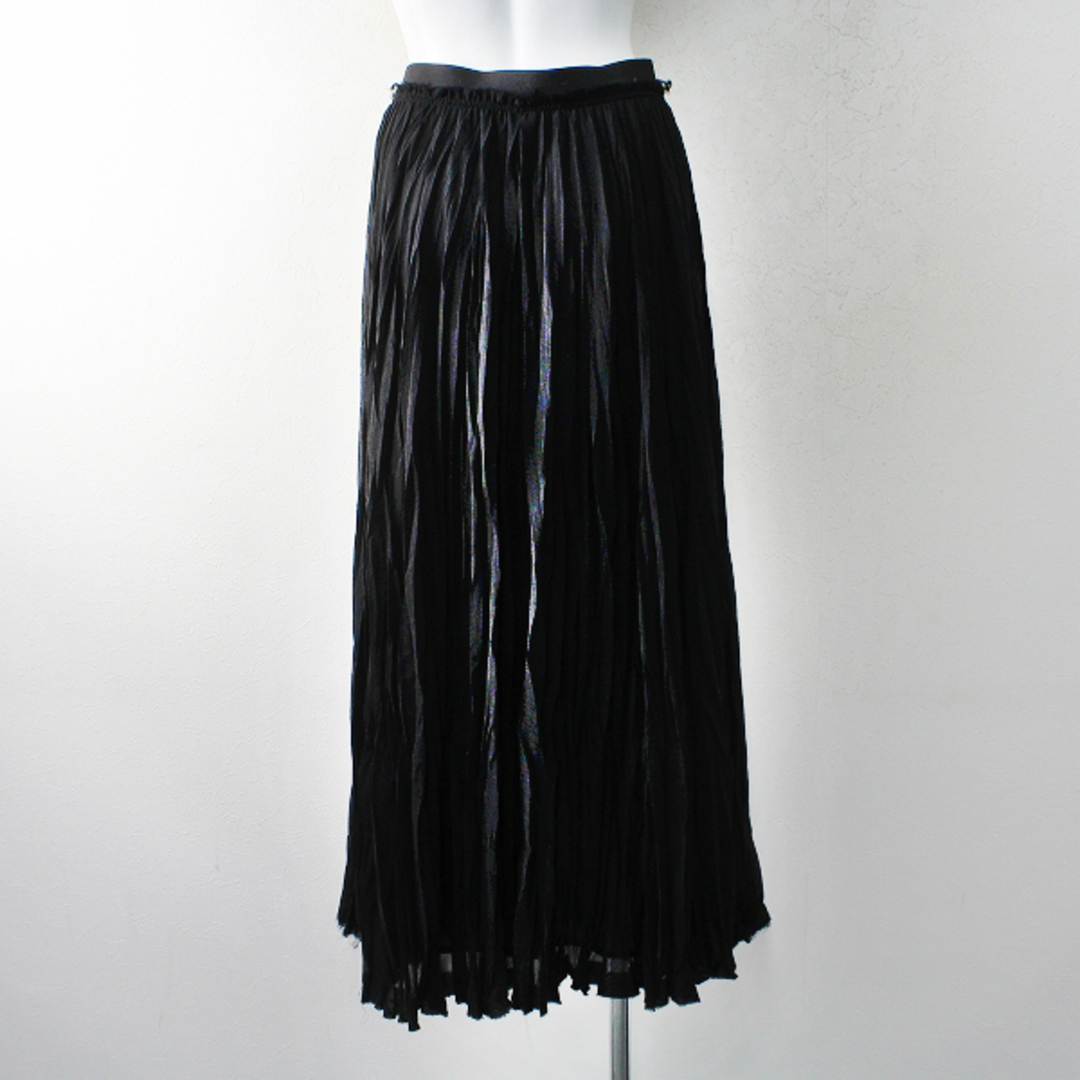 L'Appartement アパルトモン col pierrot コルピエロ Lisiere PLEATS SKIRT プリーツスカート /ブラック【2400012849587】