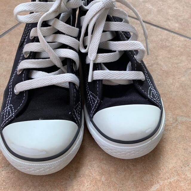 CONVERSE(コンバース)のconverse ハイカットスニーカー19cm 箱付き　黒 キッズ/ベビー/マタニティのキッズ靴/シューズ(15cm~)(スニーカー)の商品写真