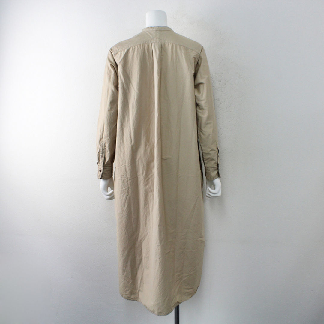 nest Robe(ネストローブ)の美品 2021SS nest Robe ネストローブ シルクコットンロングシャツ F/ベージュ ワンピース【2400012851832】 レディースのトップス(シャツ/ブラウス(長袖/七分))の商品写真