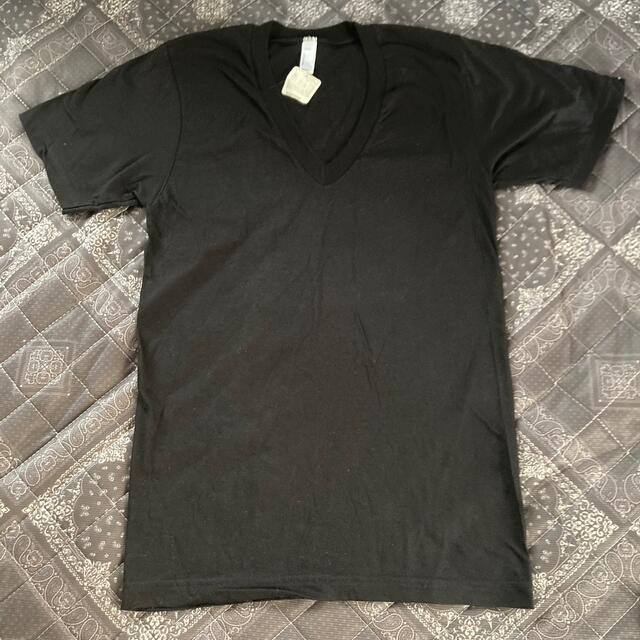 American Apparel(アメリカンアパレル)の新品 アメリカンアパレル Tシャツ XS 黒 アメアパ 無地 ブラック Vネック メンズのトップス(Tシャツ/カットソー(半袖/袖なし))の商品写真