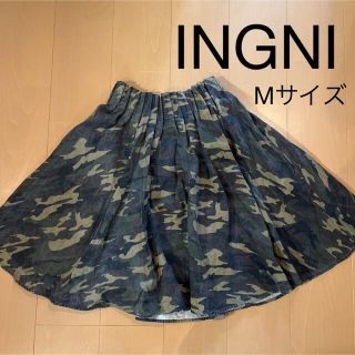 イング(INGNI)の【INGNI】イング　フレアスカート　迷彩柄　Mサイズ(ひざ丈スカート)