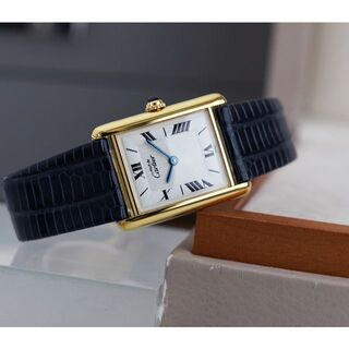 カルティエ(Cartier)の美品 カルティエ マスト タンク ホワイト ローマン LM Cartier(腕時計(アナログ))
