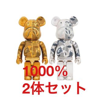 ベアブリック(BE@RBRICK)のBE@RBRICK BAPE(R) CAMO SHARK 1000％ 2体セット(その他)