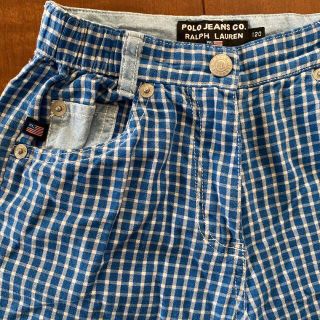 ポロラルフローレン(POLO RALPH LAUREN)のラルフローレン チェックパンツ 120 ブルー(パンツ/スパッツ)