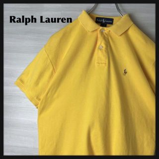 ラルフローレン(Ralph Lauren)のラルフローレン　スムースコットン　半袖　ポロシャツ　黄色　メンズ古着　S(ポロシャツ)