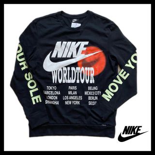 ナイキ(NIKE)の【新品】NIKE ナイキ WORLDTOUR ロンT ブラック 黒 M(Tシャツ/カットソー(七分/長袖))