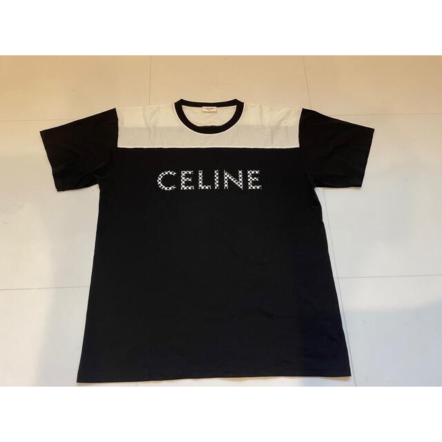 Celine スタッズ付きロゴTシャツ