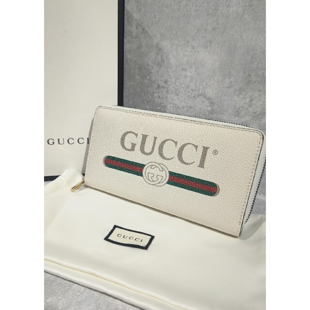 Gucci - 【未使用】GUCCI　グッチ　ロゴプリント　長財布