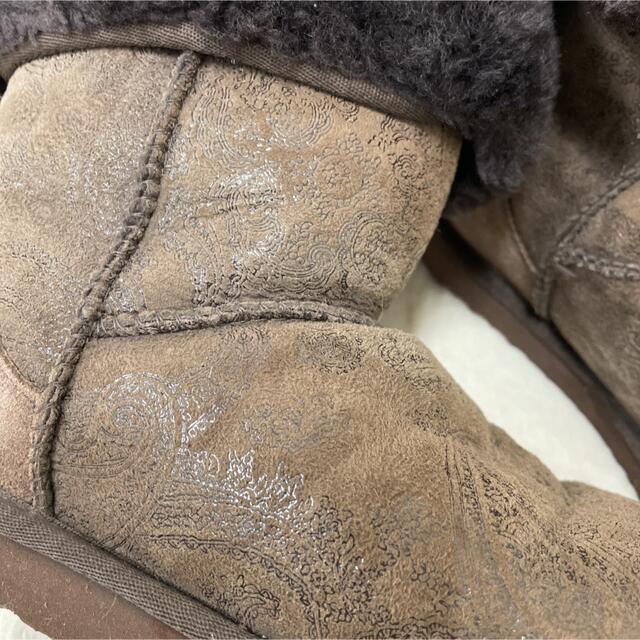 UGG アグ ムートンブーツ ペイズリー柄 茶 ブラウン オンラインストア公式 ムートンブーツ 茶 UGG ☆新品☆ ブーツ