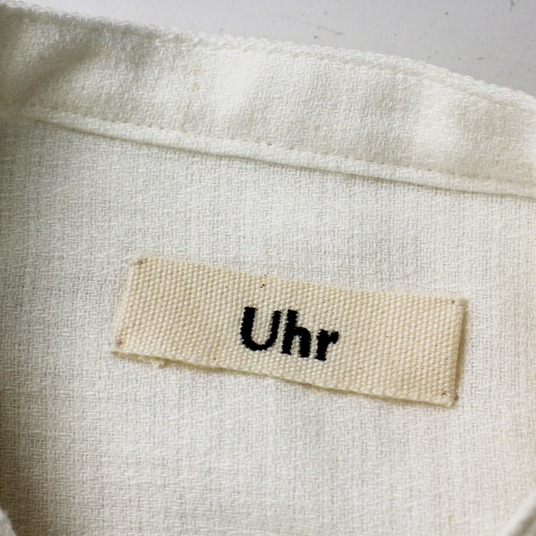 美品 定価4.1万 2021SS Uhr ウーア Side Open Atelier Shirts サイドオープン アトリエシャツ/オフホワイト-.【2400012863705】 レディースのトップス(シャツ/ブラウス(長袖/七分))の商品写真