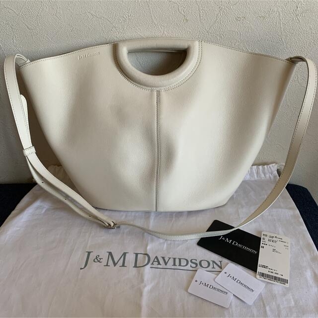 美品 J&M DAVIDSON マーケットトート 白 M