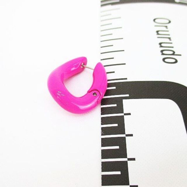 バレンシアガ BALENCIAGA ループ フープピアス ネオピンク系 アクセ