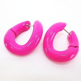 バレンシアガ(Balenciaga)のバレンシアガ BALENCIAGA ループ フープピアス ネオピンク系 アクセ(ピアス)