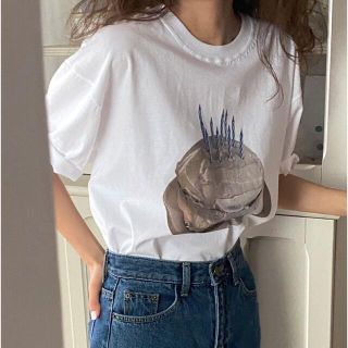 Samoyed Candle Cake T-shirt（White）新品未使用(Tシャツ/カットソー(半袖/袖なし))