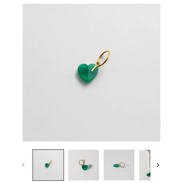 売りネット MAYU mini Heart charm (Green agate) - アクセサリー