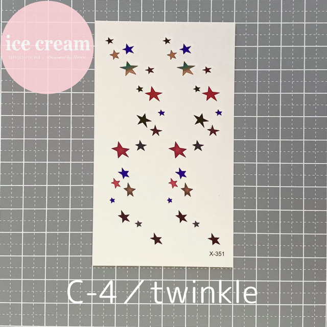 ［C-4／twinkle］　タトゥーシール　星　スターダスト　韓国 レディースのアクセサリー(その他)の商品写真