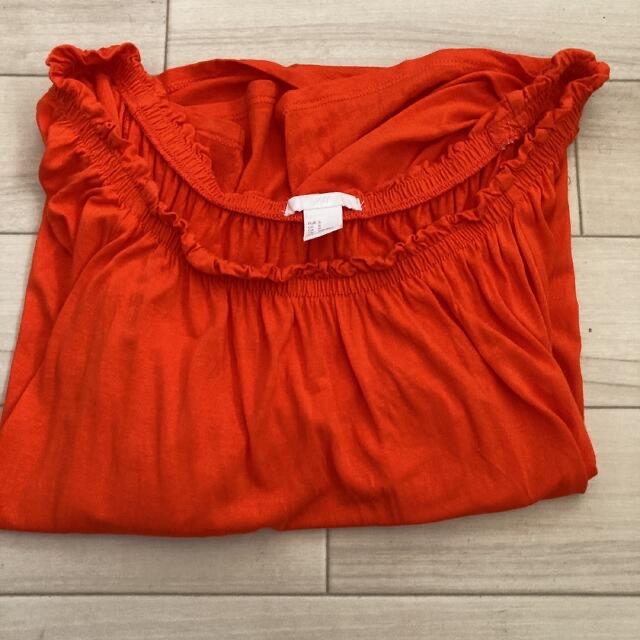 H&M(エイチアンドエム)のbonbon様専用　H&M カットソー　2枚セット　水色　オレンジ レディースのトップス(カットソー(半袖/袖なし))の商品写真