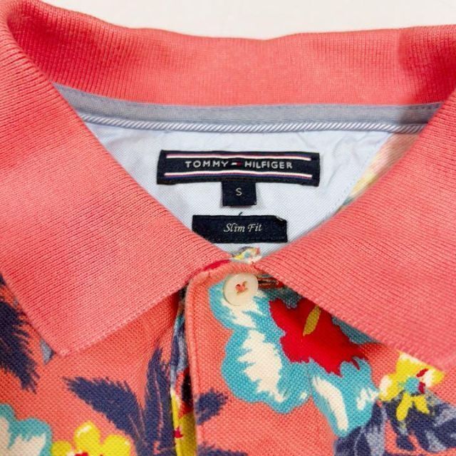 レア 美品 Tommy Hilfiger 半袖ポロシャツ 花柄 トロピカル S メンズのトップス(ポロシャツ)の商品写真