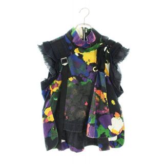 サカイ(sacai)のサカイ 19SS 19-04383 フラワープリントノースリーブトップス 1(タンクトップ)