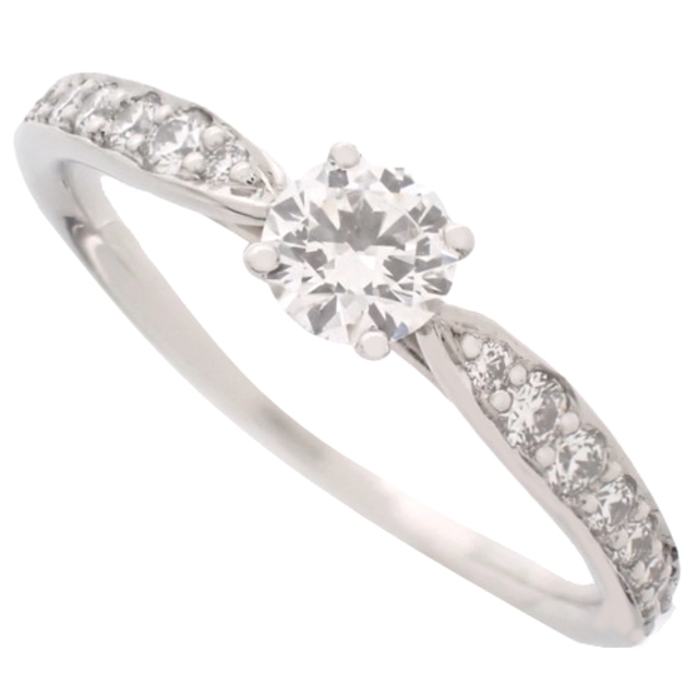 Tiffany & Co. - ティファニーリング・指輪 ラウンド ブリリアント エンゲージメント リング ダイヤモンド Pt950プラチナ シルバー銀 40802030470