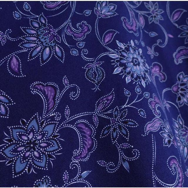 花柄 フワラー ブルー ポリエステル デザインシャツの通販 by rose｜ラクマ