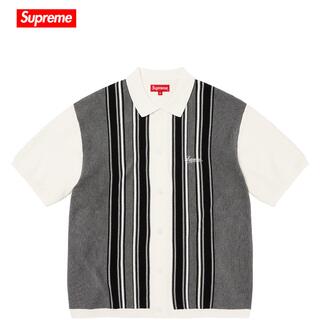 シュプリーム(Supreme)のsupreme stripe button up polo(ポロシャツ)