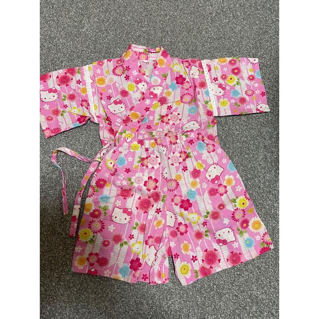 サンリオ(サンリオ)の甚平 キティちゃん キッズ/ベビー/マタニティのキッズ服女の子用(90cm~)(甚平/浴衣)の商品写真