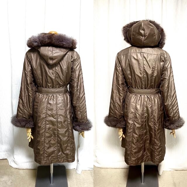 No.15《極美品》フード付き リアルフォックスファー ベルト付き No.15《極美品》フード付き リアルフォックスファー ベルト付き
