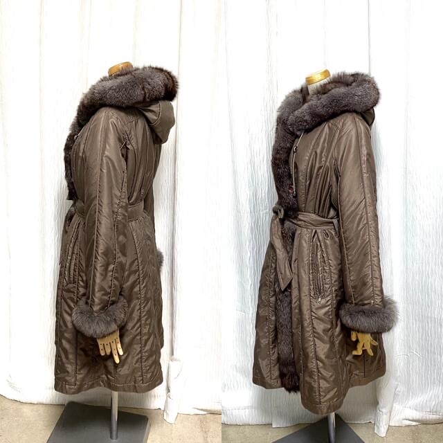 No.15《極美品》フード付き リアルフォックスファー ベルト付き No.15《極美品》フード付き リアルフォックスファー ベルト付き