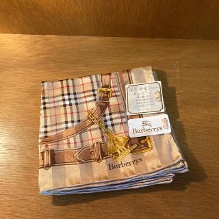 バーバリー(BURBERRY)のBurberrys ☆ バーバリー　大判ハンカチチーフ　シルク&コットン(ハンカチ)